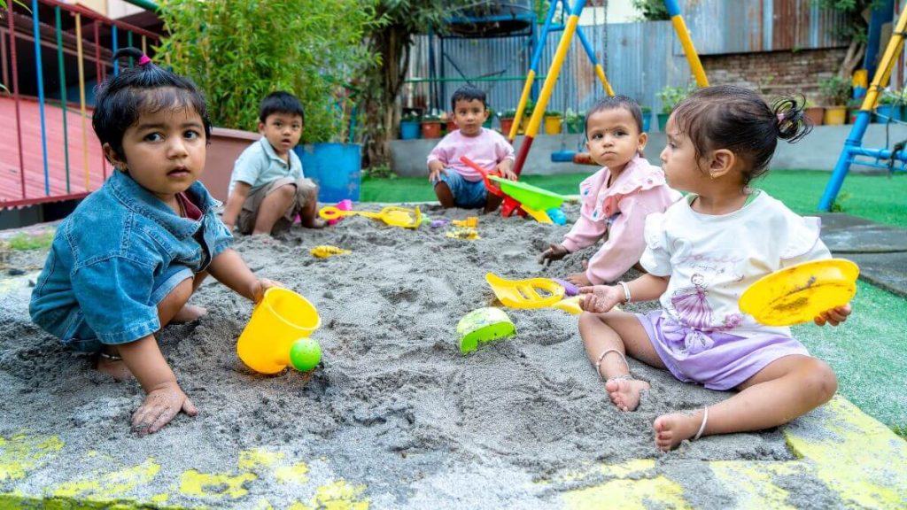 sand pit united preschool extra curricular activities zone, best preschool in lalitpur
